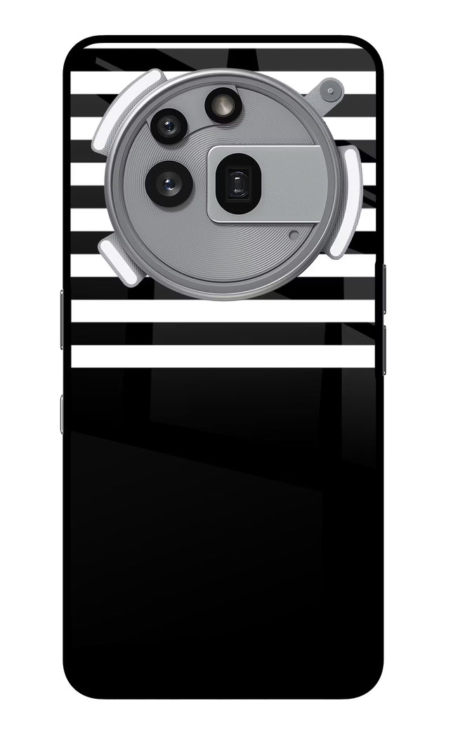 Black and White Print Nothing Phone 3a Pro Glass Case