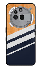 Blue and white wooden Nothing Phone 3a Pro Glass Case
