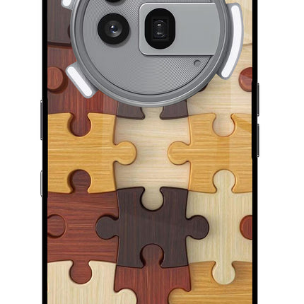 Wooden Puzzle Nothing Phone 3a Pro Glass Case