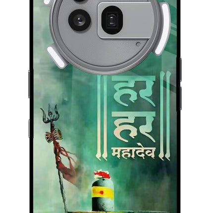 Har Har Mahadev Shivling Nothing Phone 3a Pro Glass Case