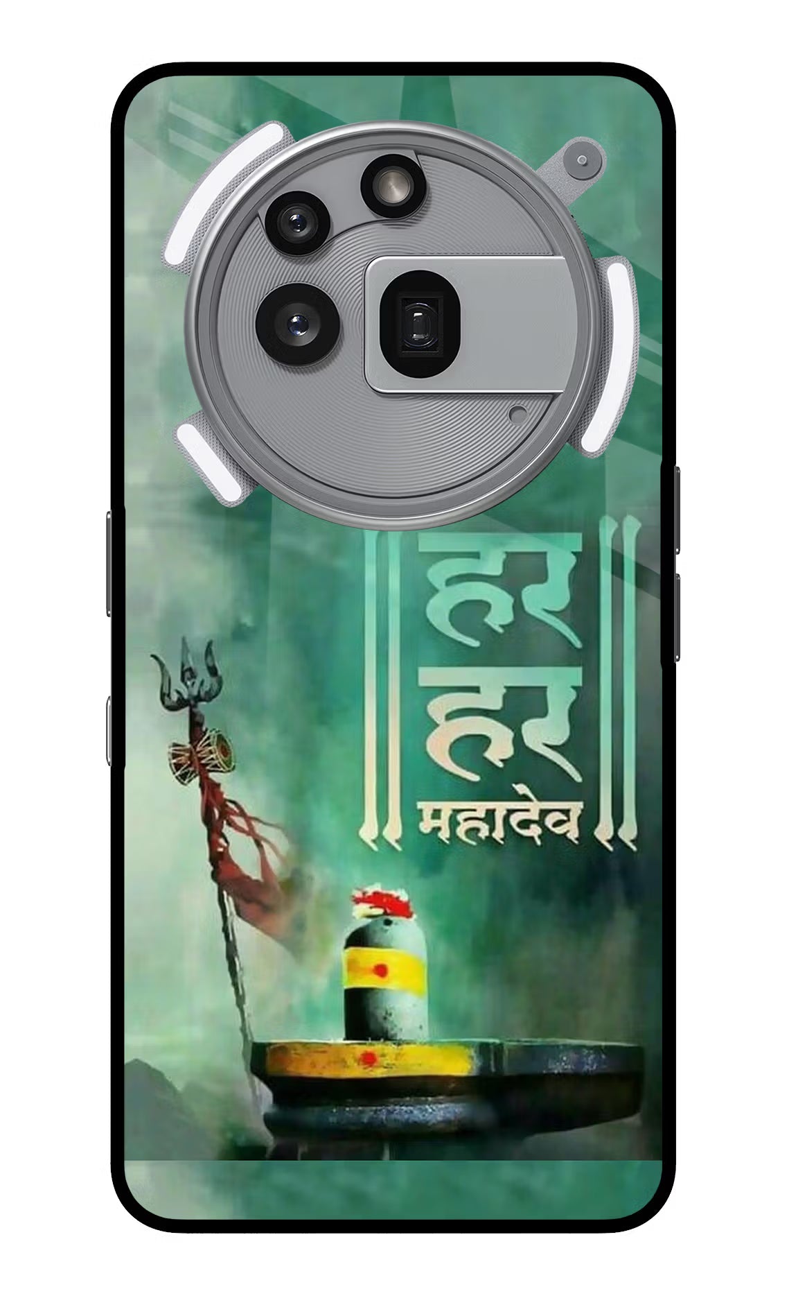 Har Har Mahadev Shivling Nothing Phone 3a Pro Glass Case Back Cover by Casekaro