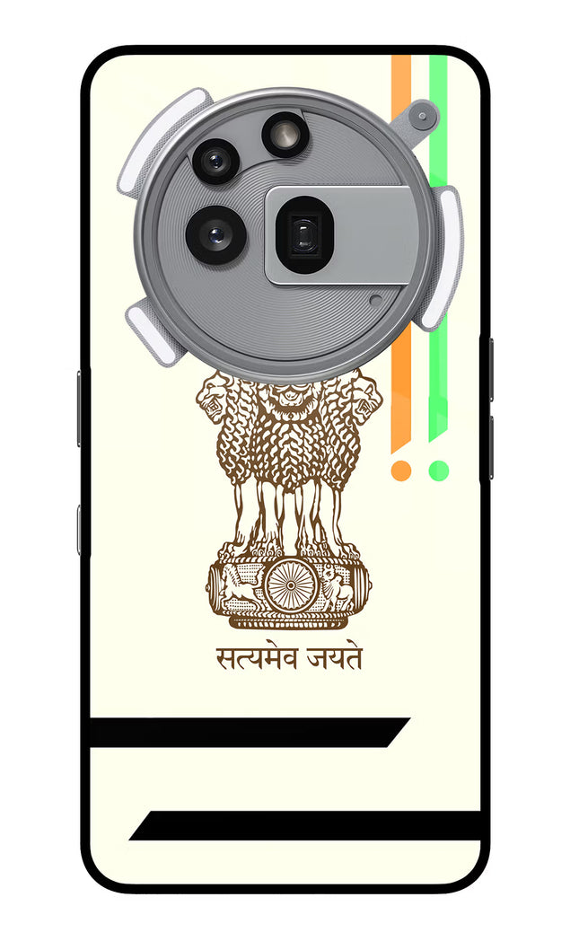 Satyamev Jayate Brown Logo Nothing Phone 3a Pro Glass Case