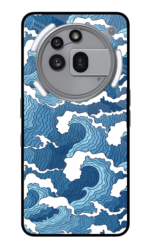 Blue Waves Nothing Phone 3a Pro Glass Case