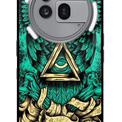 Green Owl Nothing Phone 3a Pro Glass Case