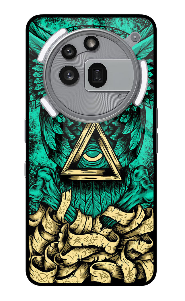Green Owl Nothing Phone 3a Pro Glass Case