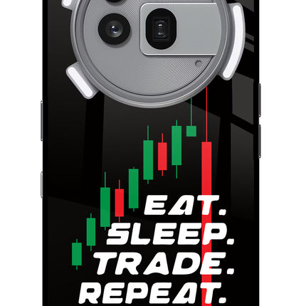 Eat Sleep Trade Repeat Nothing Phone 3a Pro Glass Case