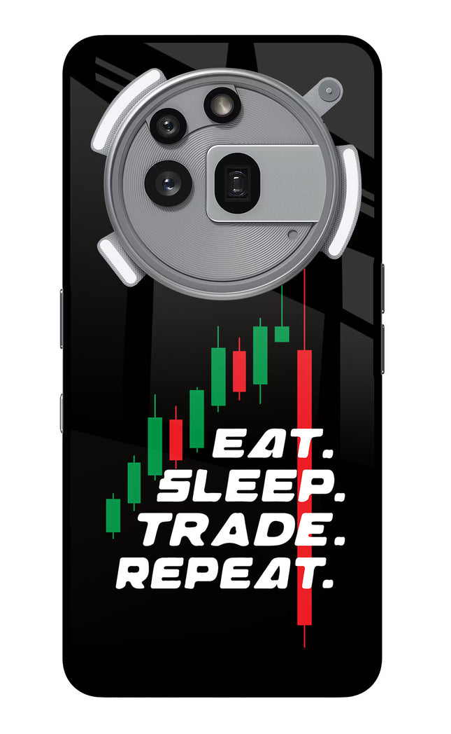 Eat Sleep Trade Repeat Nothing Phone 3a Pro Glass Case