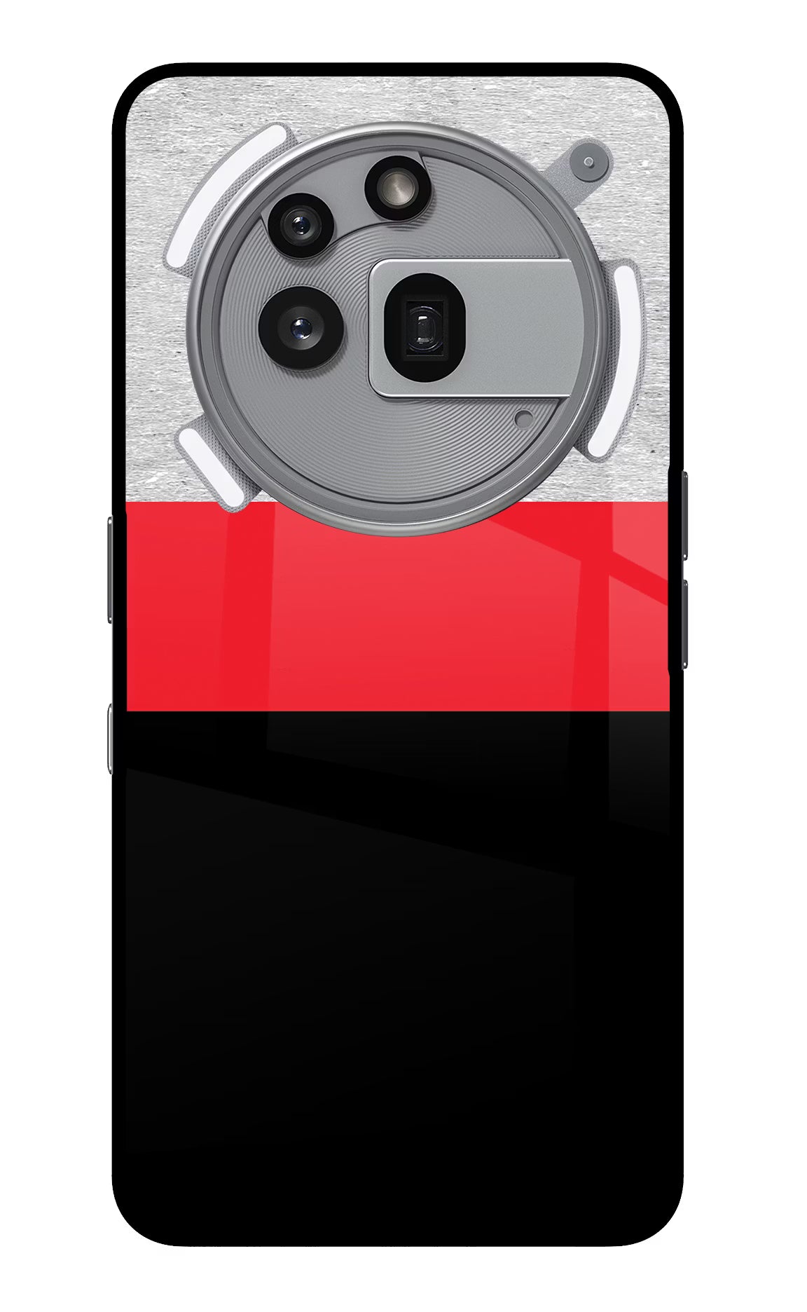 Tri Color Pattern Nothing Phone 3a Pro Glass Case Back Cover by Casekaro