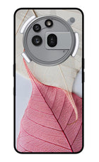 White Pink Leaf Nothing Phone 3a Pro Glass Case