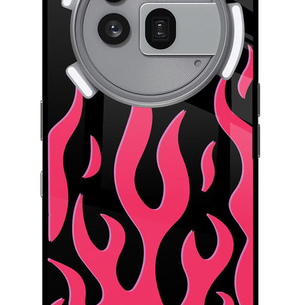 Fire Flames Nothing Phone 3a Pro Glass Case Back Cover by Casekaro