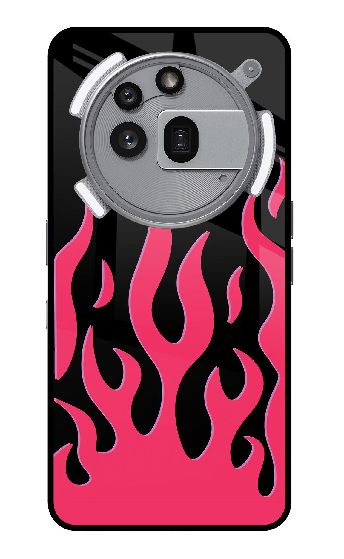 Fire Flames Nothing Phone 3a Pro Glass Case Back Cover by Casekaro