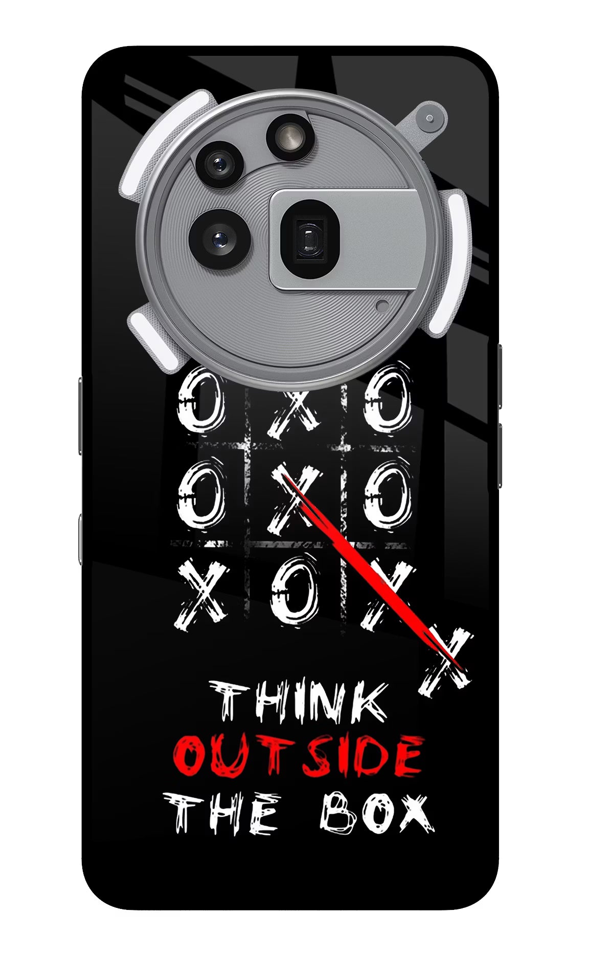 Think out of the BOX Nothing Phone 3a Pro Glass Case Back Cover by Casekaro