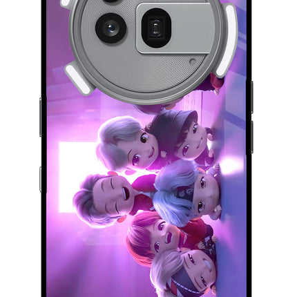 BTS Chibi Nothing Phone 3a Pro Glass Case