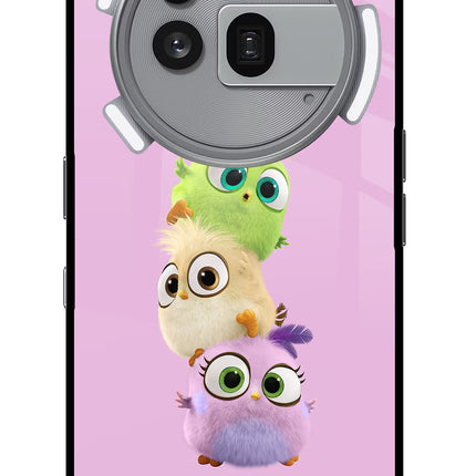 Cute Little Birds Nothing Phone 3a Pro Glass Case