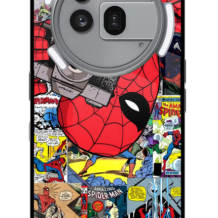 Spider Man Nothing Phone 3a Pro Glass Case Back Cover by Casekaro