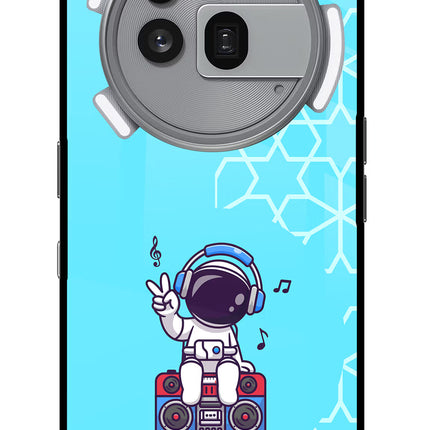 Cute Astronaut Chilling Nothing Phone 3a Pro Glass Case
