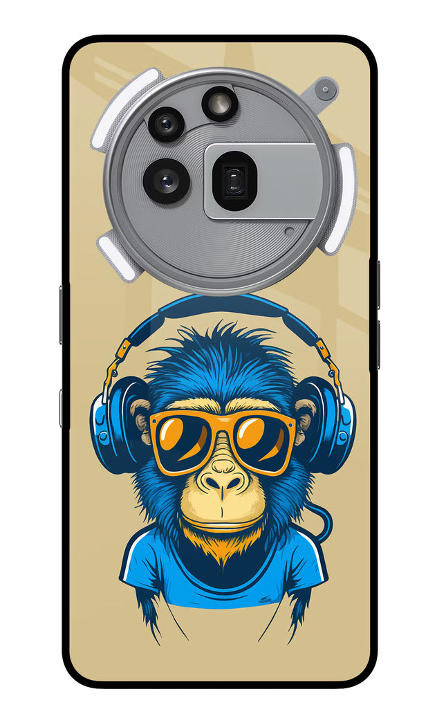 Monkey Headphone Nothing Phone 3a Pro Glass Case