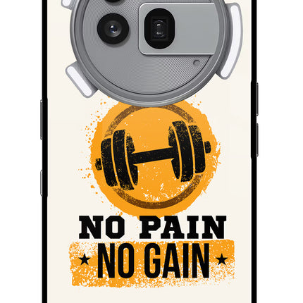 No Pain No Gain Nothing Phone 3a Pro Glass Case