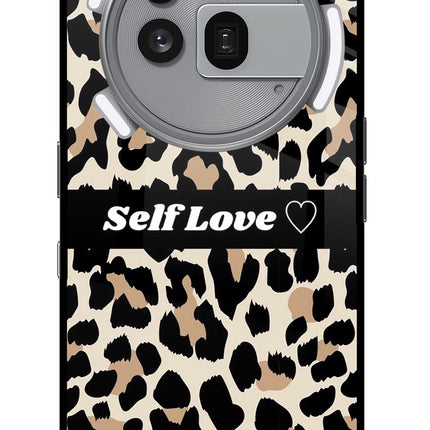 Leopard Print Self Love Nothing Phone 3a Pro Glass Case