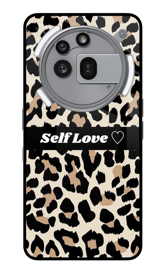 Leopard Print Self Love Nothing Phone 3a Pro Glass Case
