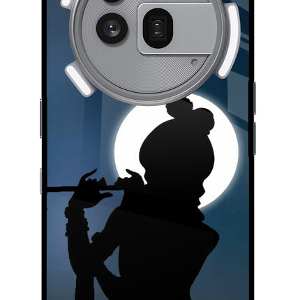 Shri Krishna Silhouette Nothing Phone 3a Pro Glass Case