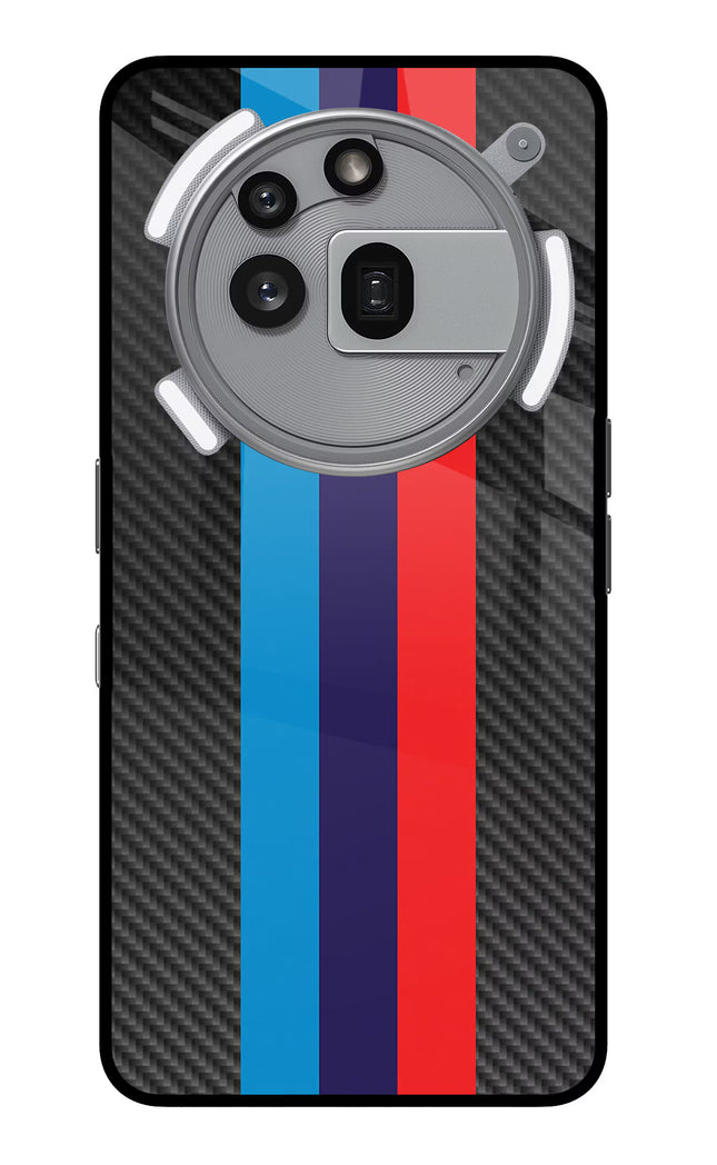BMW Stripes Pattern Nothing Phone 3a Pro Glass Case