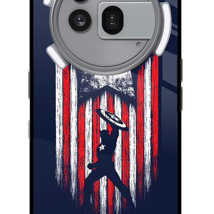 Captain America Marvel Art Nothing Phone 3a Pro Glass Case