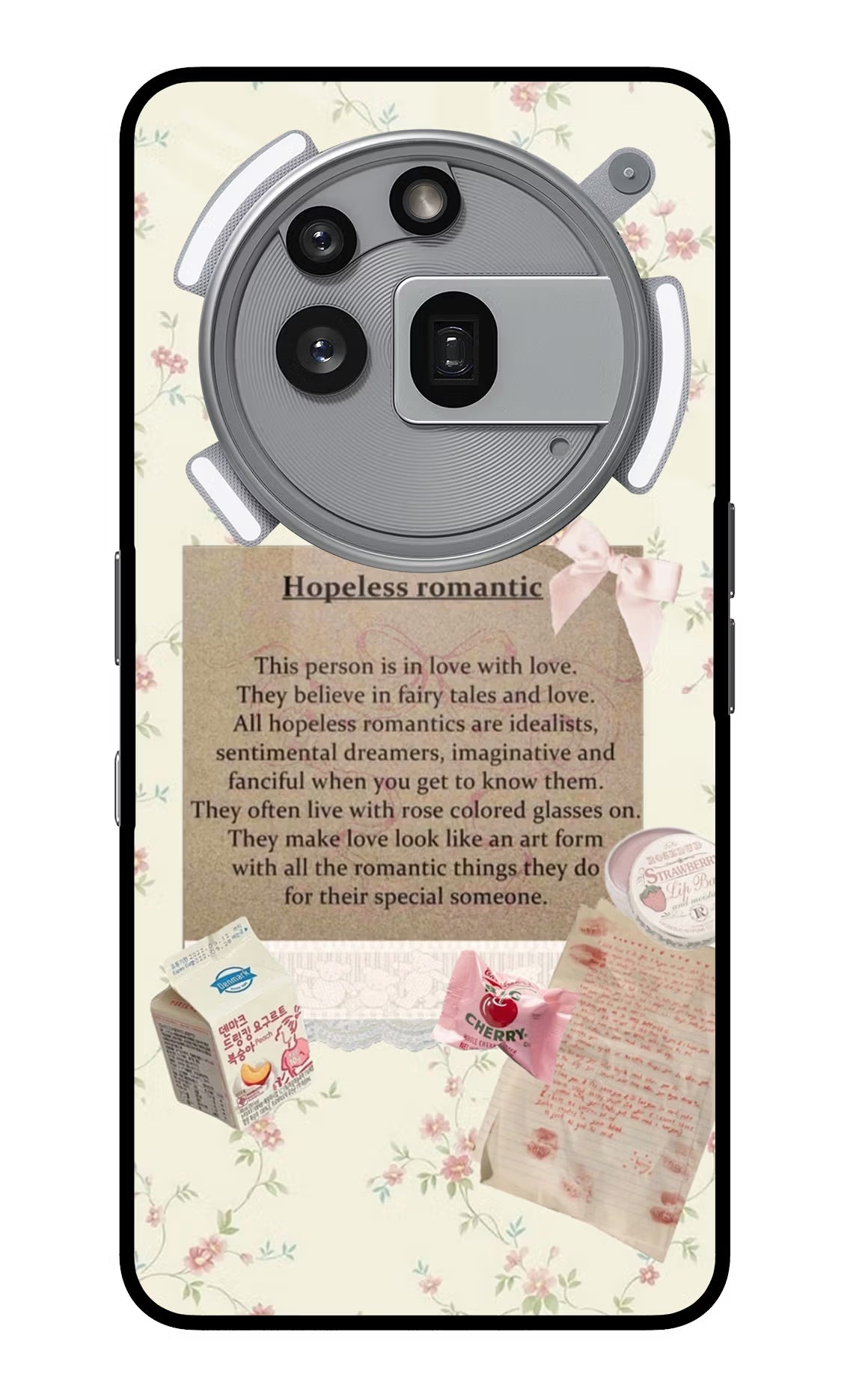 Hopeless Romantic Nothing Phone 3a Pro Glass Case Back Cover by Casekaro