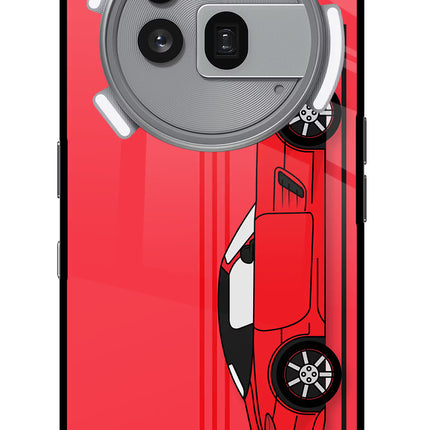 Red Velocity Nothing Phone 3a Pro Glass Case