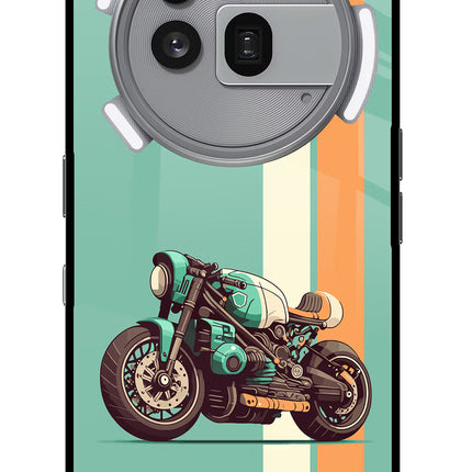 Striped Moto Drift Nothing Phone 3a Pro Glass Case Back Cover by Casekaro