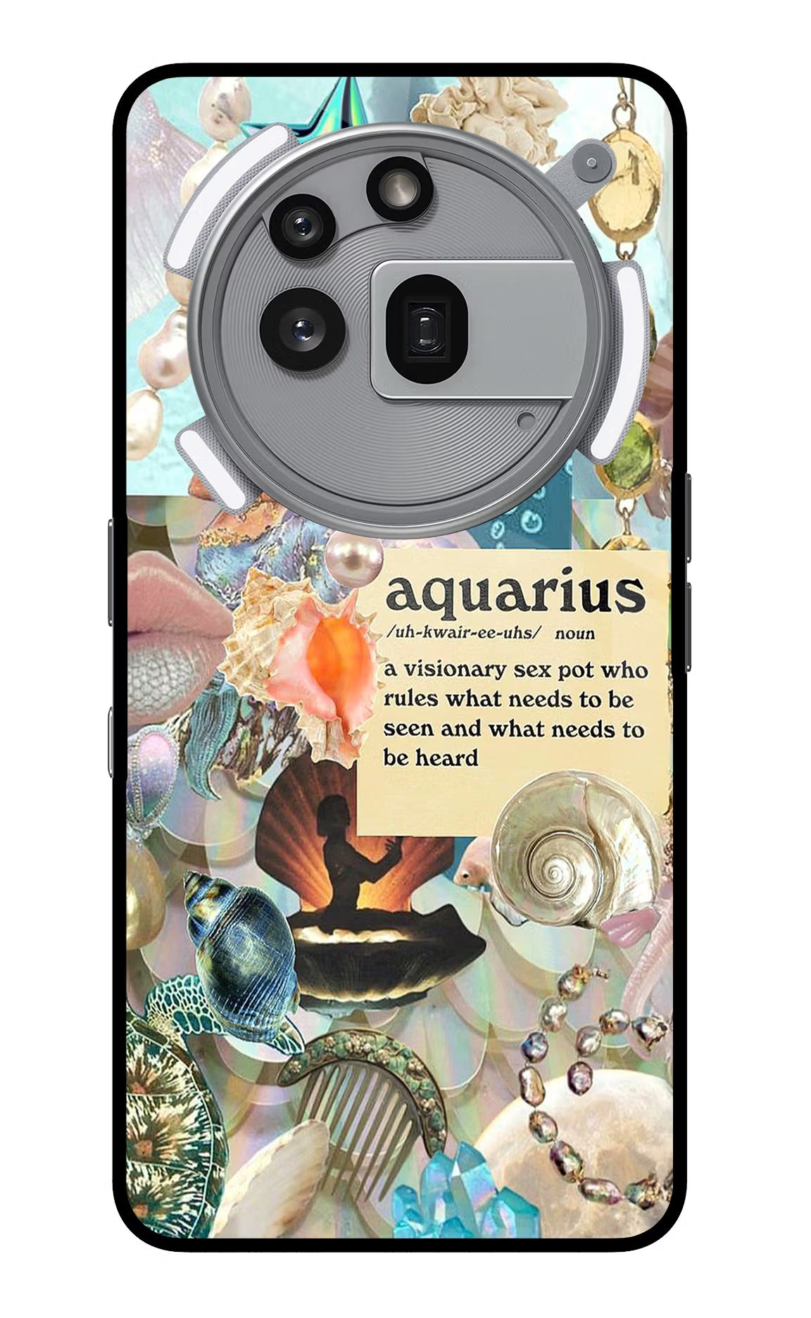 Aquarius Zodiac Nothing Phone 3a Pro Glass Case Back Cover by Casekaro