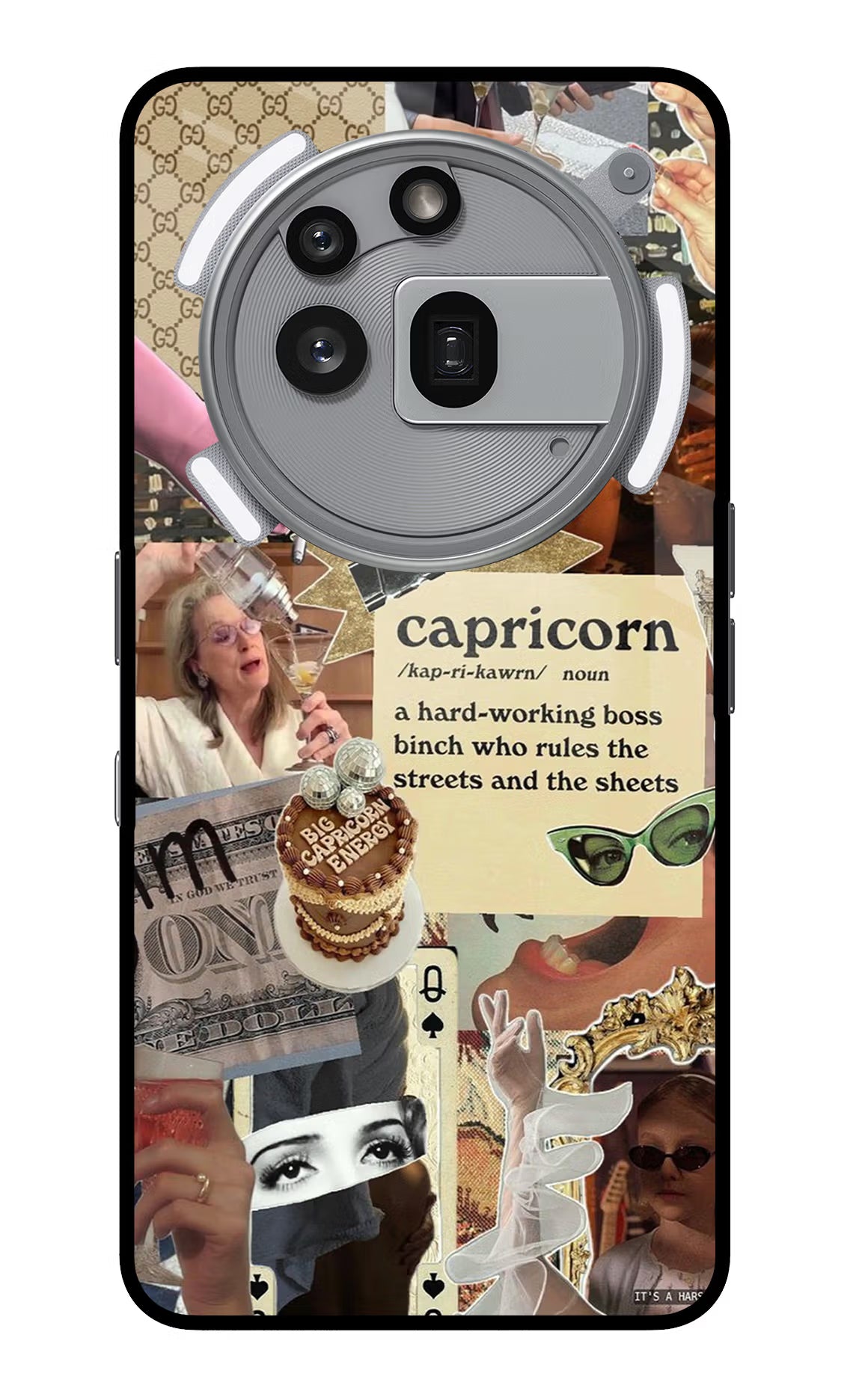 Capricorn Zodiac Nothing Phone 3a Pro Glass Case Back Cover by Casekaro
