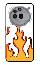 Fired Up – White Nothing Phone 3a Pro Glass Case