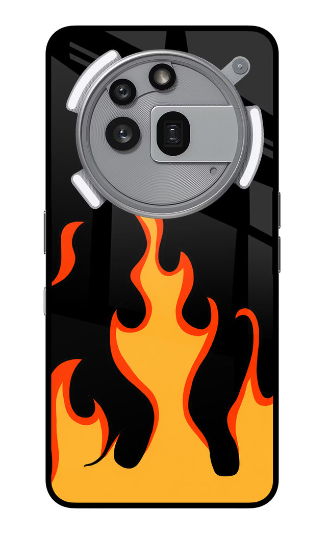 Fired Up – Black Nothing Phone 3a Pro Glass Case