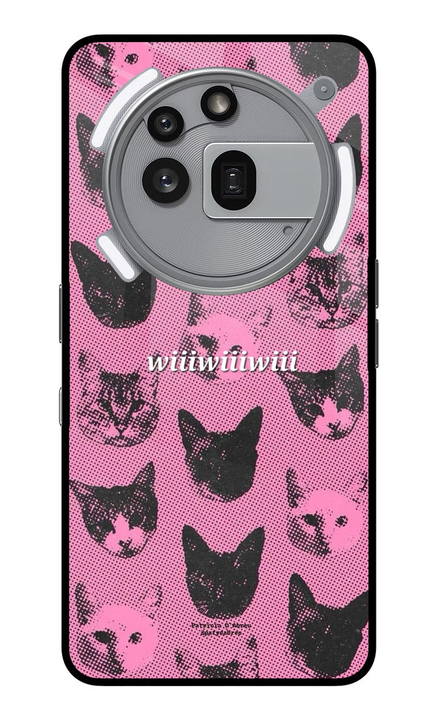 Pink Cats Nothing Phone 3a Pro Glass Case