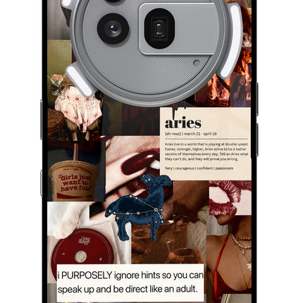Zodiac Aries Nothing Phone 3a Pro Glass Case