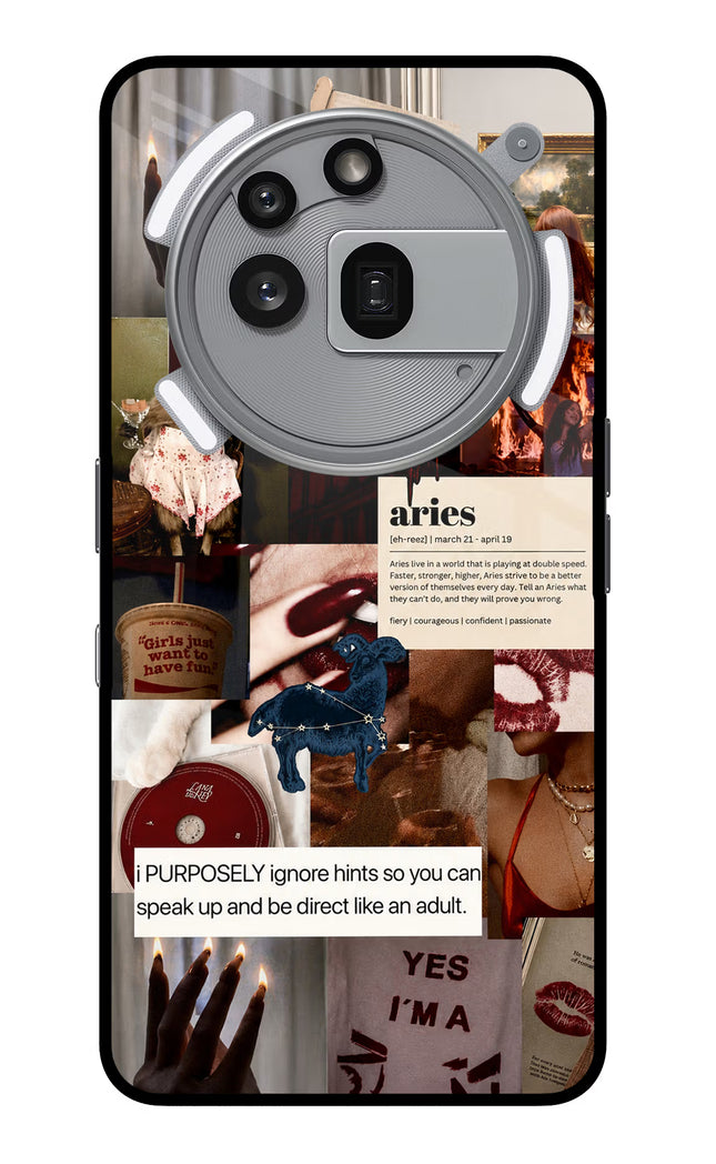 Zodiac Aries Nothing Phone 3a Pro Glass Case