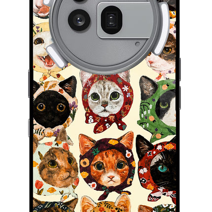 Cool Cat Nothing Phone 3a Pro Glass Case