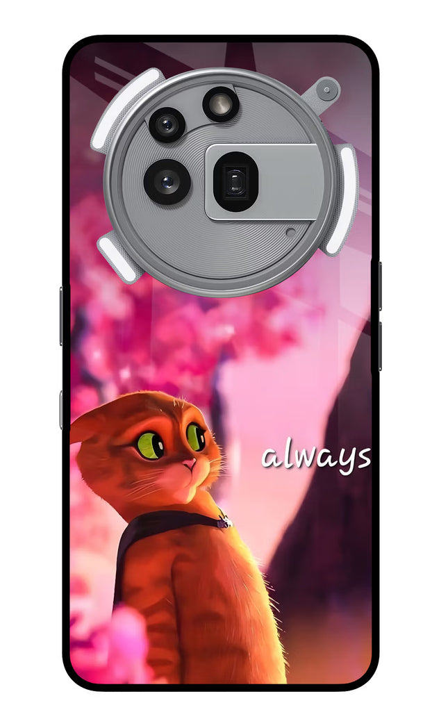 Always Cat Nothing Phone 3a Pro Glass Case