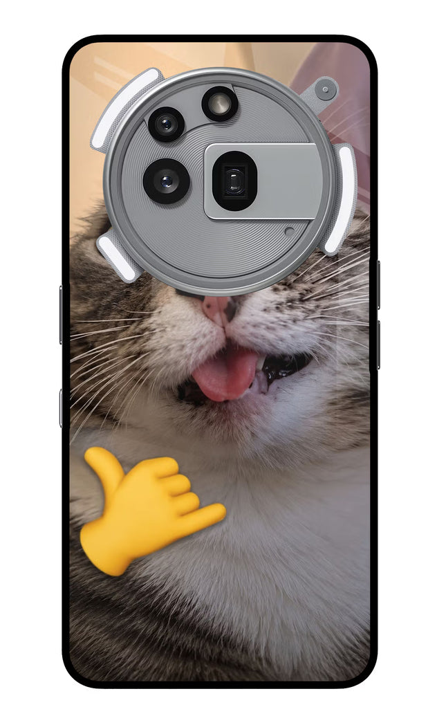 Silly Cat Call Nothing Phone 3a Pro Glass Case