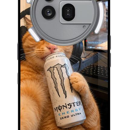 Gamer Cat Energy Nothing Phone 3a Pro Glass Case