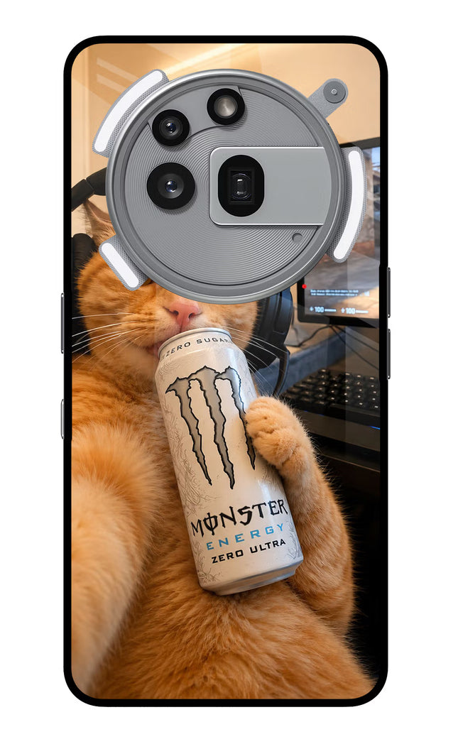 Gamer Cat Energy Nothing Phone 3a Pro Glass Case