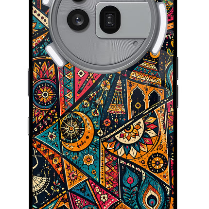 Folk Print Nothing Phone 3a Pro Glass Case