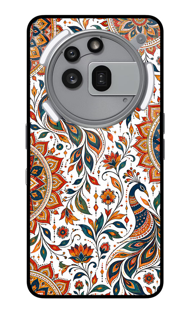 White Mayura Nothing Phone 3a Pro Glass Case