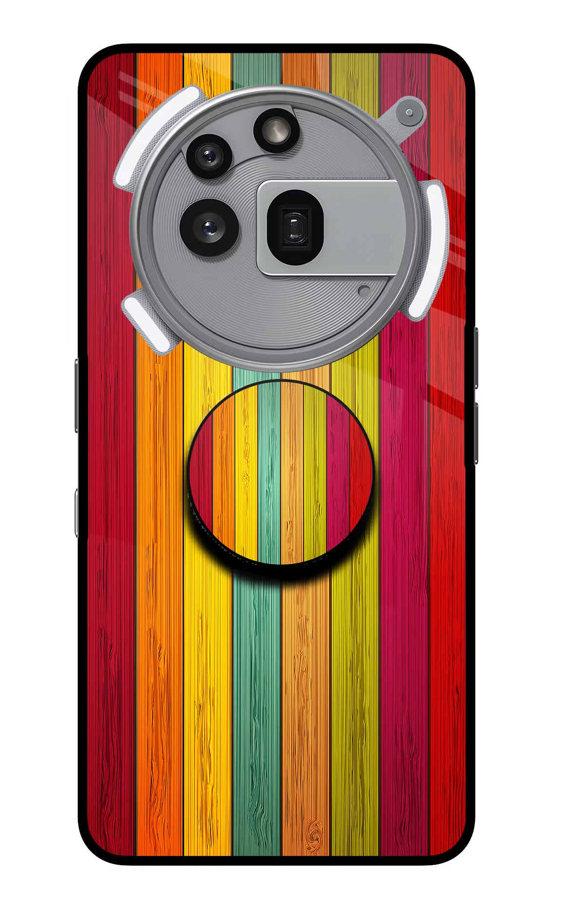 Multicolor Wooden Nothing Phone 3a Pro Pop Case by Casekaro
