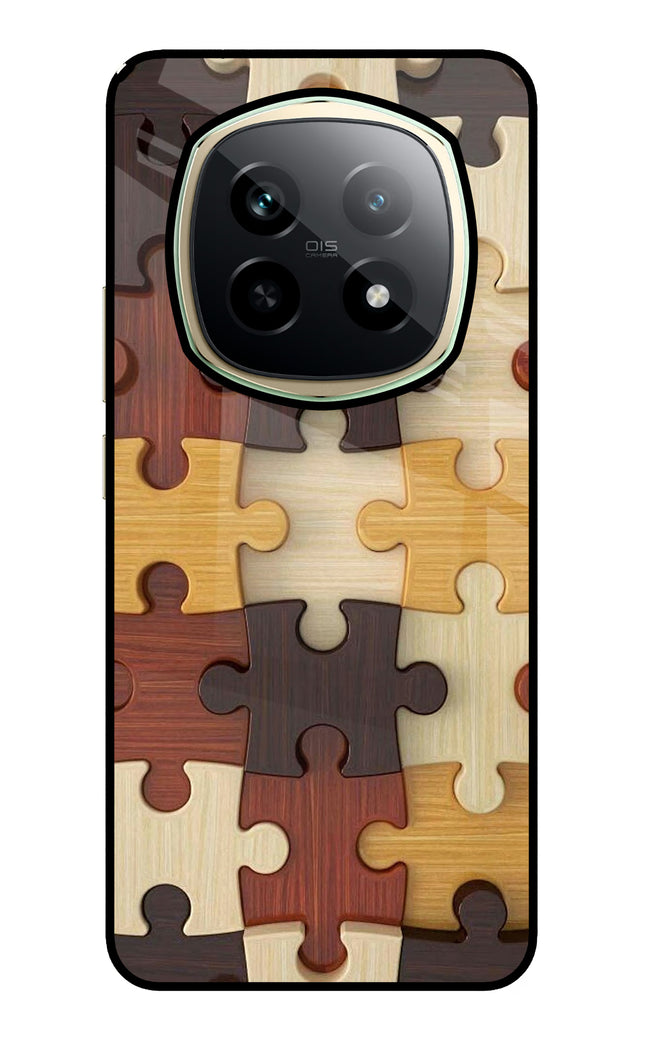 Wooden Puzzle Realme P2 Pro 5G Glass Case Back Cover by Casekaro