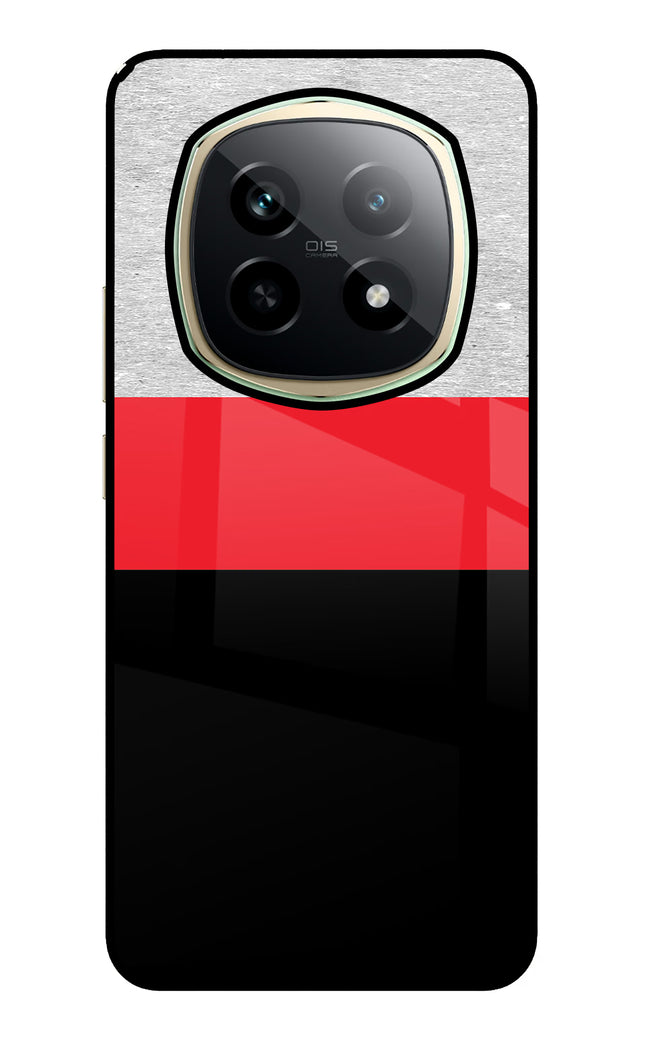 Tri Color Pattern Realme P2 Pro 5G Glass Case Back Cover by Casekaro