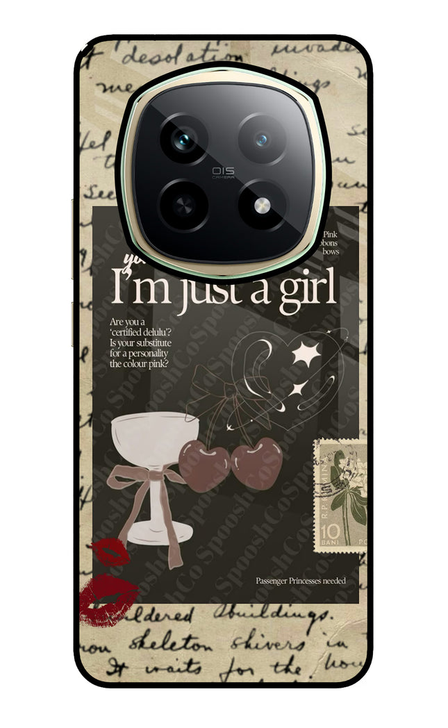 I am just a girl Realme P2 Pro 5G Glass Case Back Cover by Casekaro