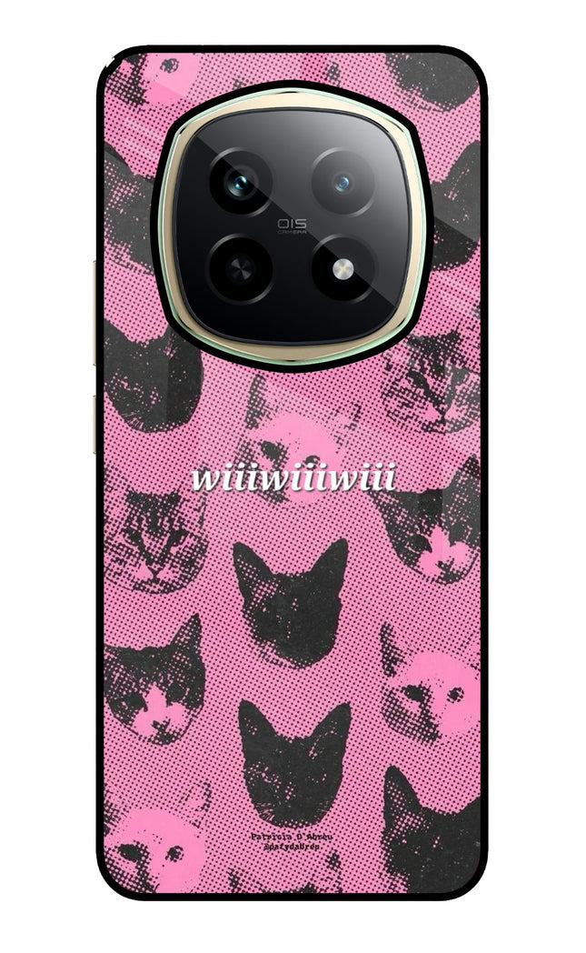 Pink Cats Realme P2 Pro 5G Glass Case Back Cover by Casekaro