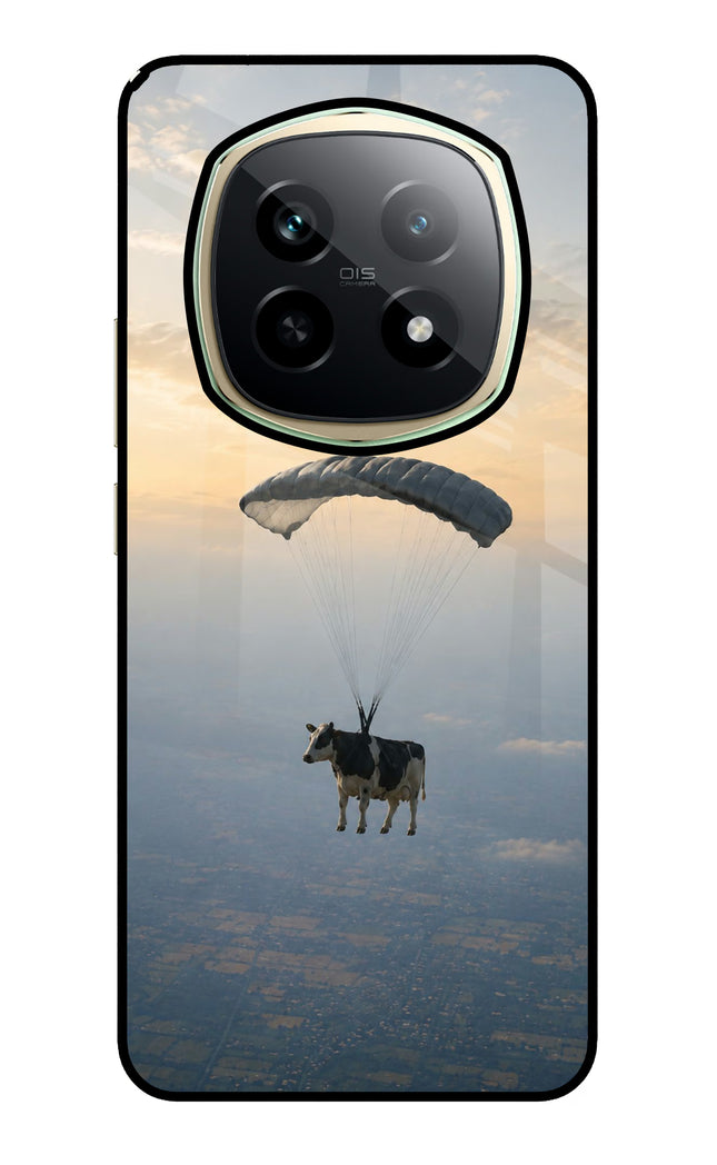 Skydiving Cow Realme P2 Pro 5G Glass Case Back Cover by Casekaro